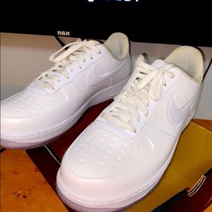 BRAND NEW AIR FORCE ONE HI 07’LV8 WHITE LEATHER